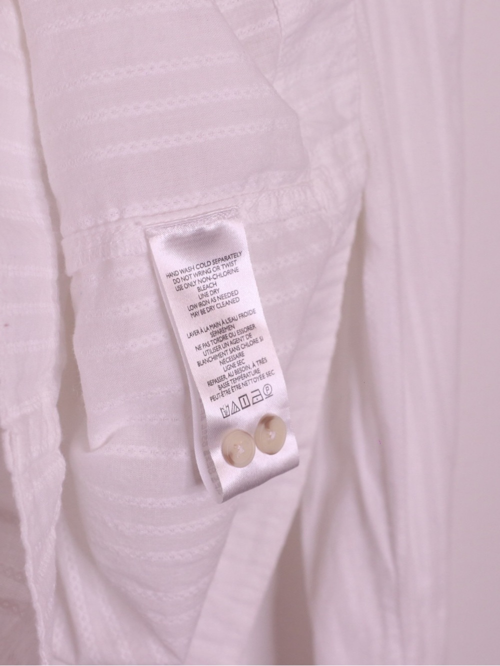 Pilcro Anthropologie White Embroidered Cotton Blouse Size 8 - Picture 8 of 8